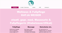Desktop Screenshot of fuesse-und-wellness.de